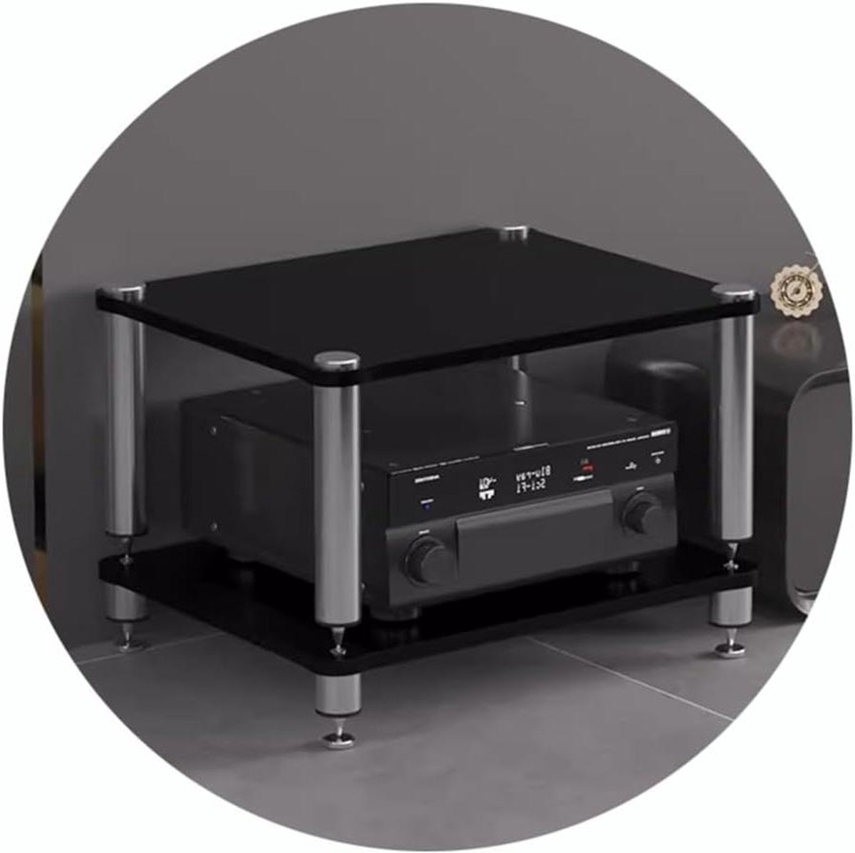 AV-standaard - Consolekast Plank - Audio Optimalisatie - Meerlaags Ontwerp - 2-4 Lagen - Zwart