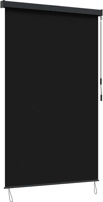 vidaXL - Store enrouleur - Noir - 160 - x - 250 - cm - Tissu - et - Aluminium