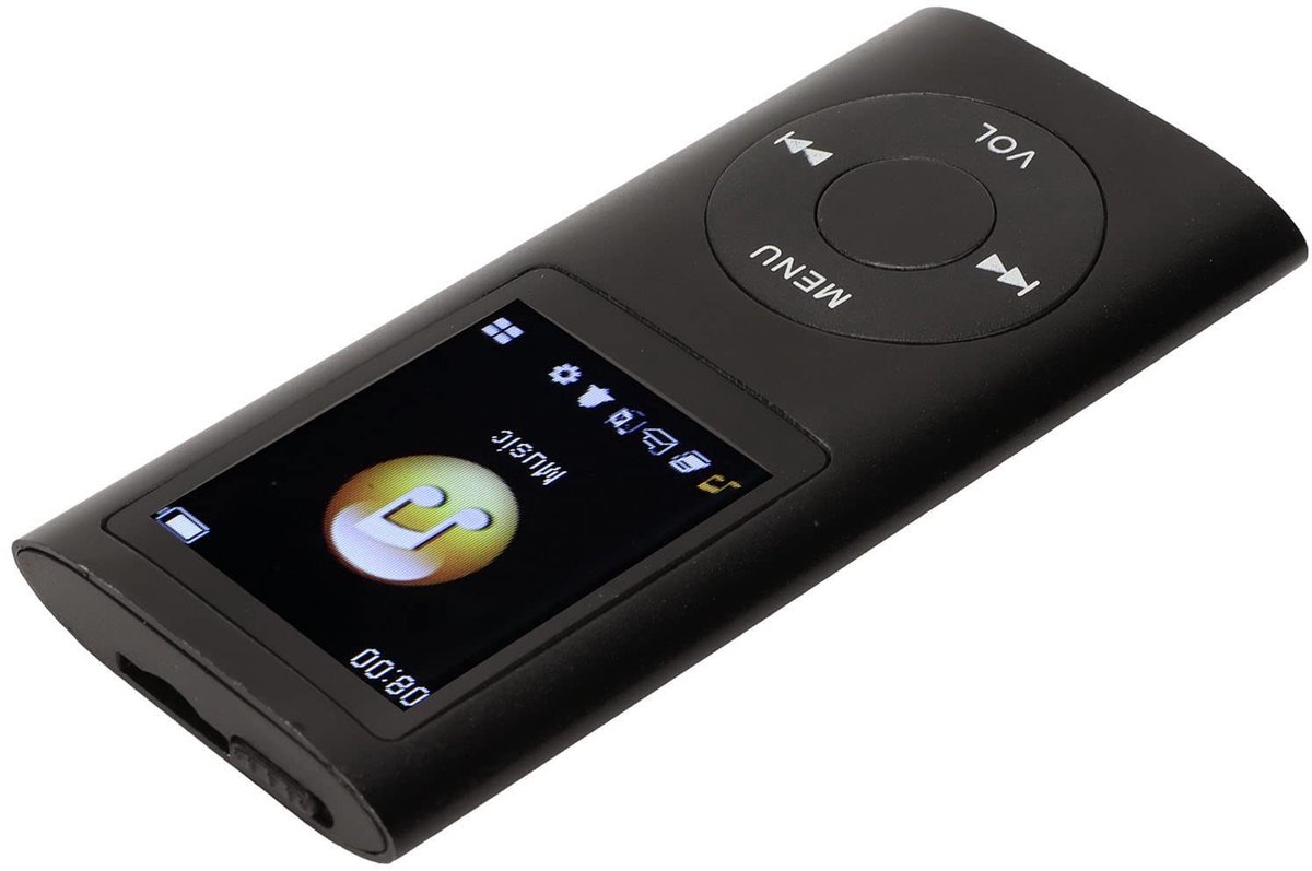 aladdien - MP3 Speler - Draagbaar - Verliesvrije Geluidskwaliteit - 1.8 Inch LCD - 64GB Ondersteuning - Perfect voor Muziek - Zwart