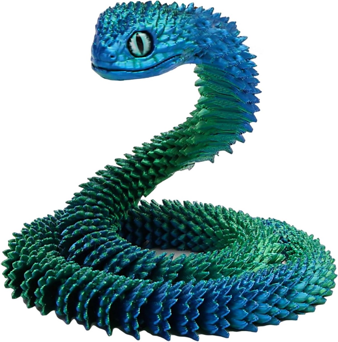 3D Geprinte Slang Speelgoed van 60 cm, Flexibel Slangenmodel voor Kinderen, Cadeau en Decoratie voor Thuis en Kantoor