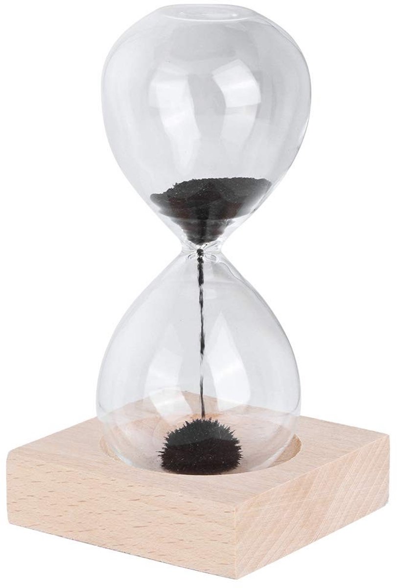ONF3 - Zandloper Timer - Glazen Zandloper - Luxe Bureaubladdecoratie - Houten Basis - Decoratief Accessoire - Geschikt voor Thuis en Kantoor