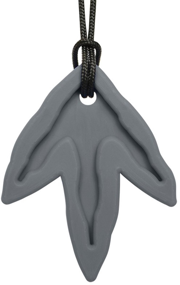ARK Therapeutic kauwketting dino sporen grijs XXT sensorisch speelgoed.