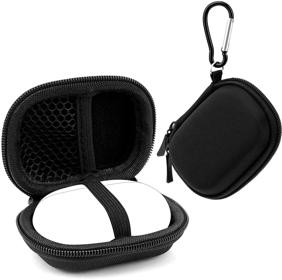 aladdien - Oordopjes hoes - Draagbare opbergkoffer - Zwart - Vervangende harde schaal - Kabelopslag - Geschikt voor Jaybird Vista en Studio Buds - C...