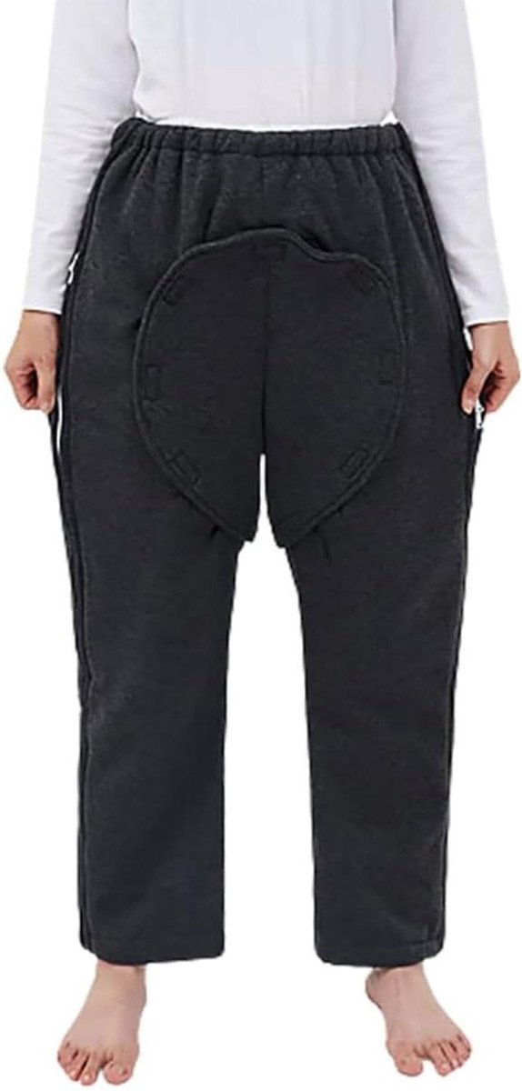 Verzorgingsbroek - Patiëntenkleding - Zorg Gemak - Ritsen aan zijkanten - M t/m 3XL - Grijs