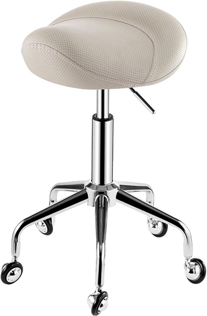 Zadel Kruk - Ergonomische Stoel - Comfortabel Zitten - Verstelbare Hoogte - 55-70 cm - Beige