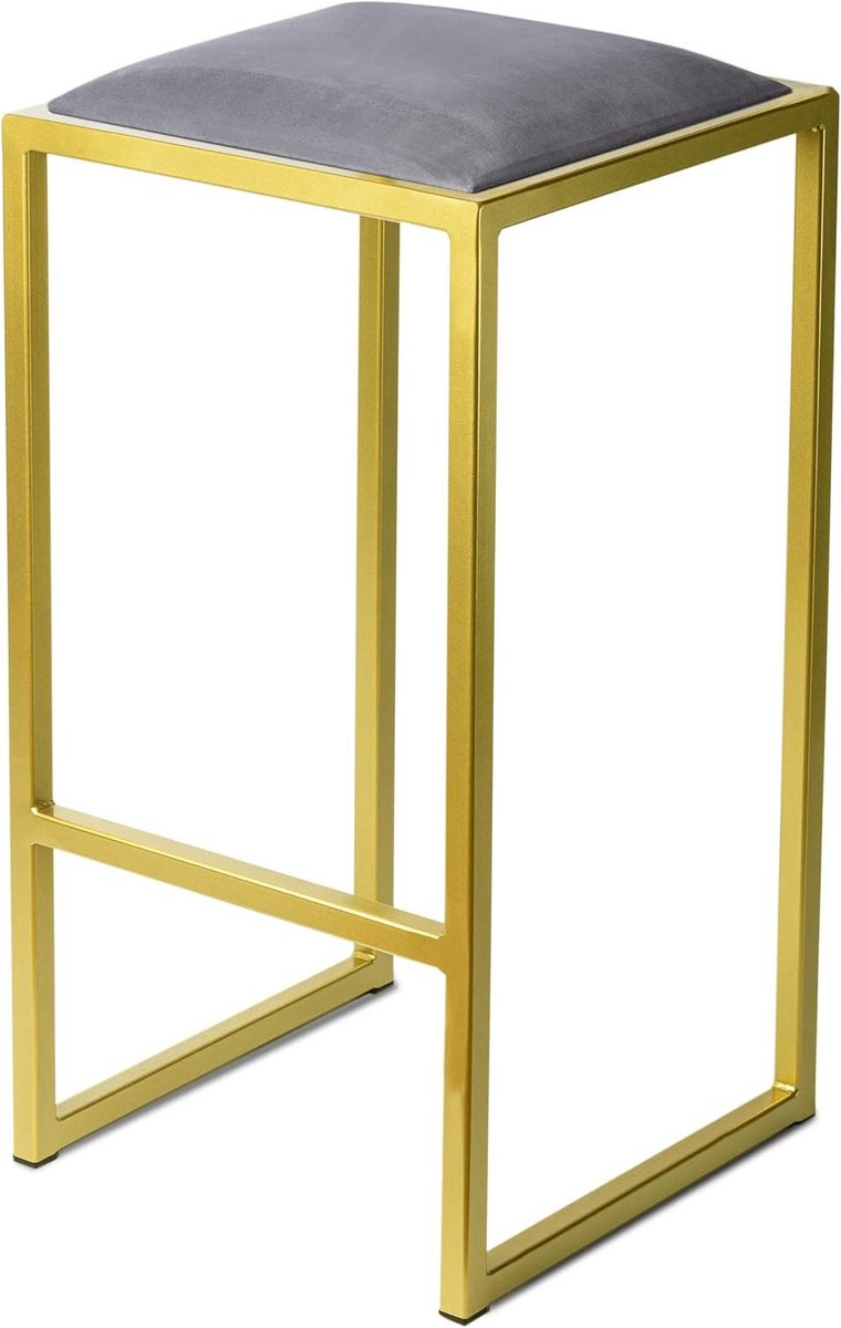 Barkruk - Keukenstoel - Bar en keuken - Metalen frame - 64 cm - Goud