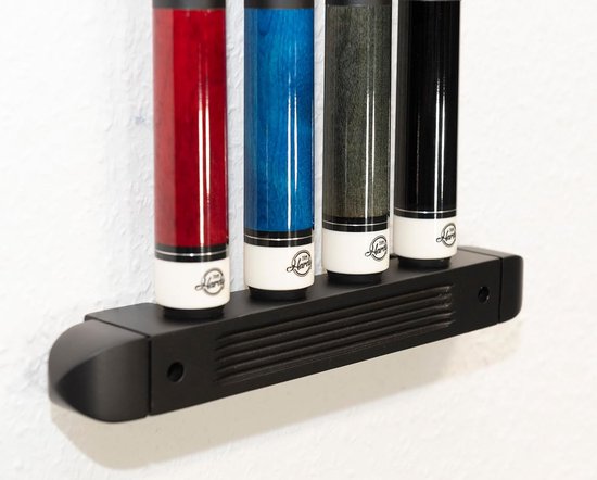 Keu Wandhouder - Antieke Houder - Biljart Keu Opslag - Massief Rubberhout - 4 Keu - Zwart — afbeelding 3