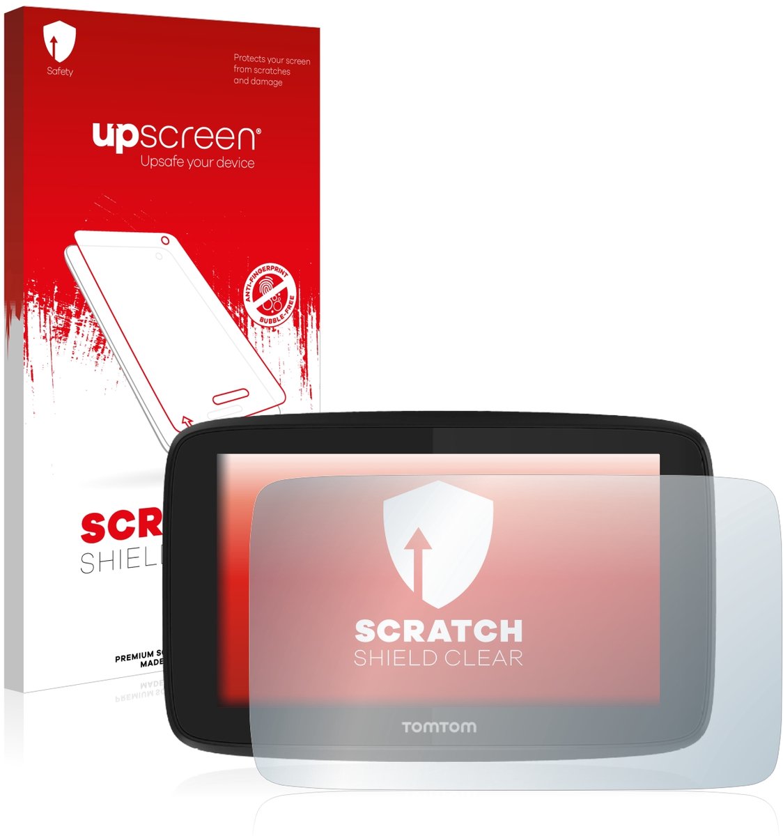 upscreen - Screenprotector voor TomTom GO Essential (5") - Folie Beschermfolie transparant