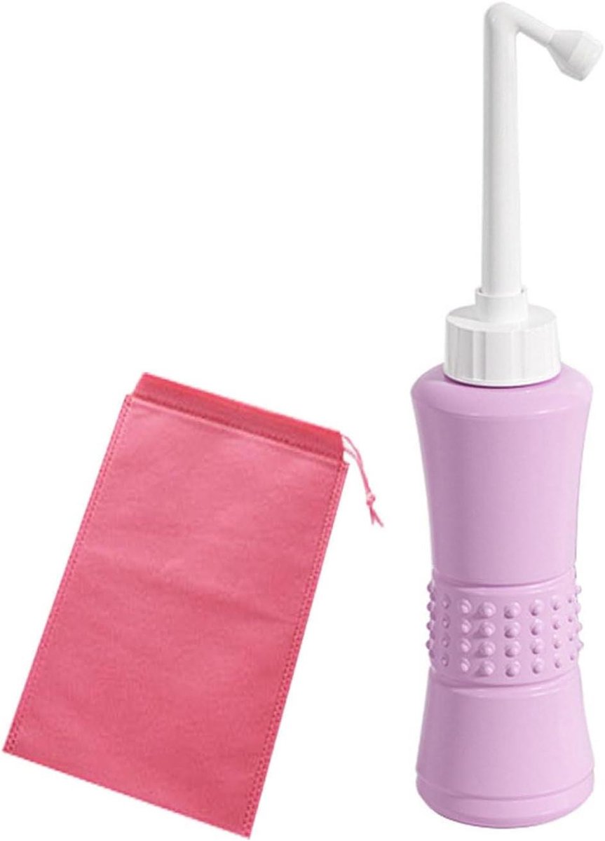 Draagbare Bidet Fles - Reis Bidet - Persoonlijke Hygiëne - Ergonomisch Hoekontwerp - 500ml Capaciteit - Transparant