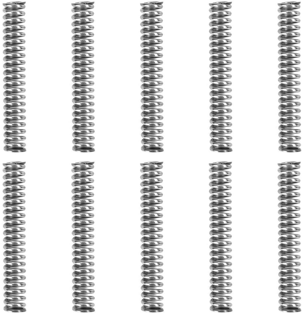 Drukveren Roestvrij Staal - Compressieveren Set - Onderdelen Vervangen - Hoge Elasticiteit - 50 mm Lengte - Zilver