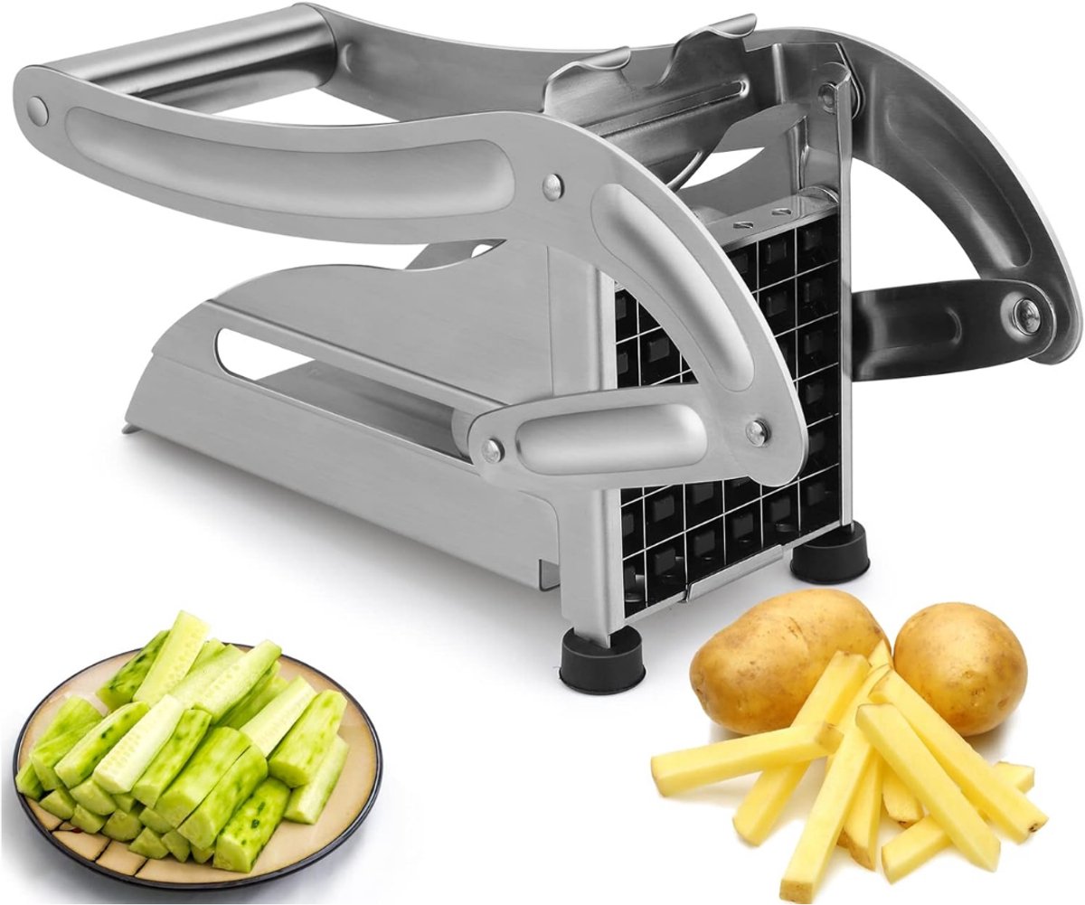 HEZIVO® Frietsnijder voor Thuis - Patatsnijder - Patat en Friet Maken - Aardappelsnijder - Groentesnijder RVS - Praktisch en Duurzaam