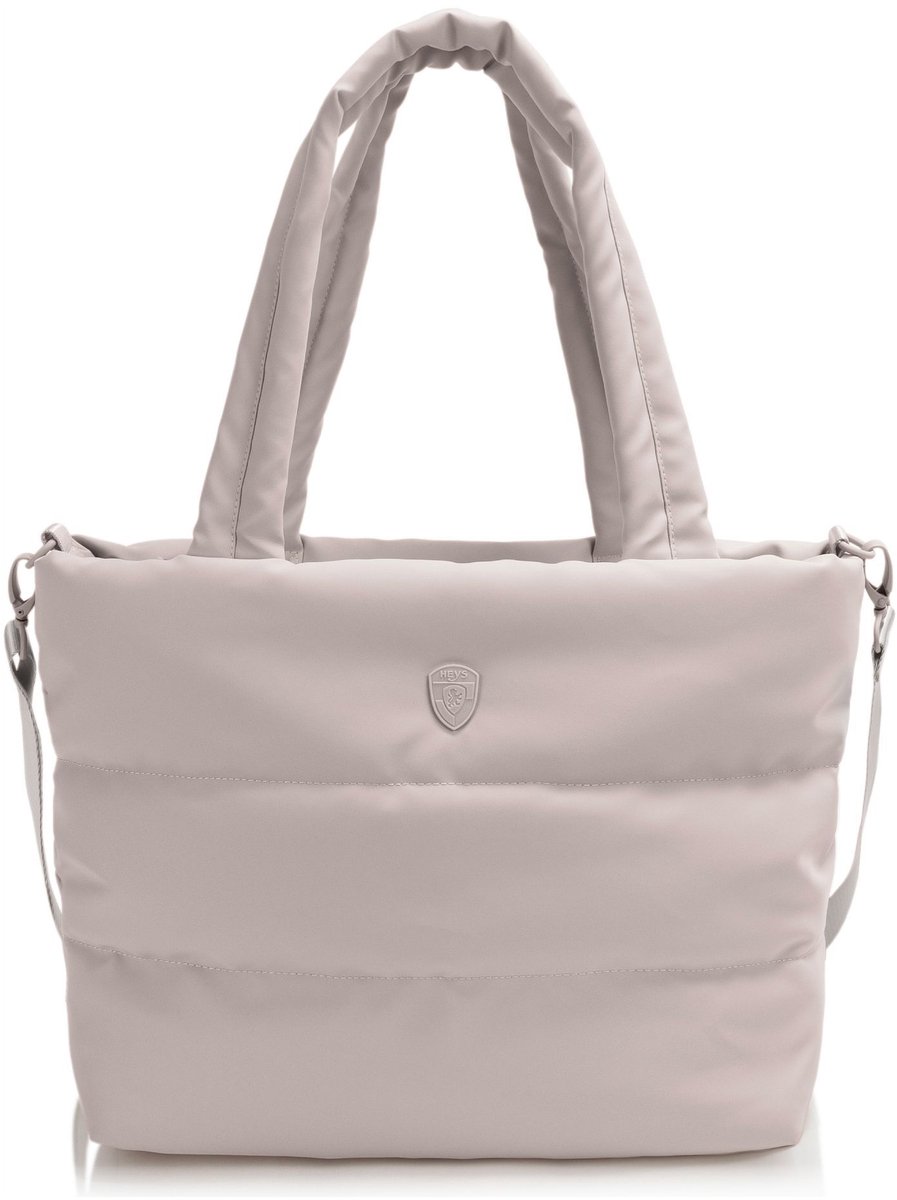 HEYS schoudertas met laptopvak The Puffer Tote Bag Atmosphere Taupe