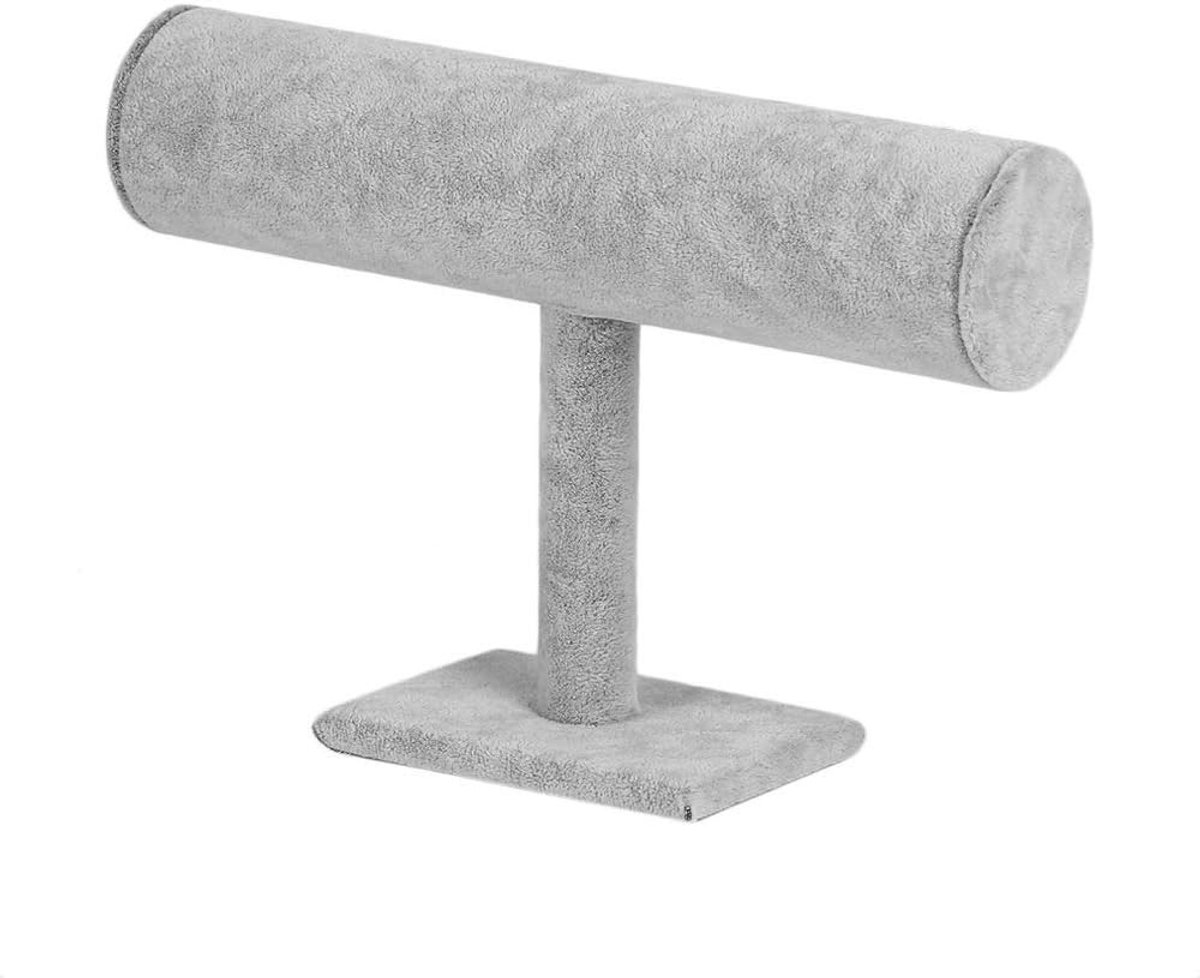 Velvet leren sieradenhouder met T-bar voor armbanden en kettingen - 5 kleuren, ideaal voor organisatie en presentatie van accessoires
