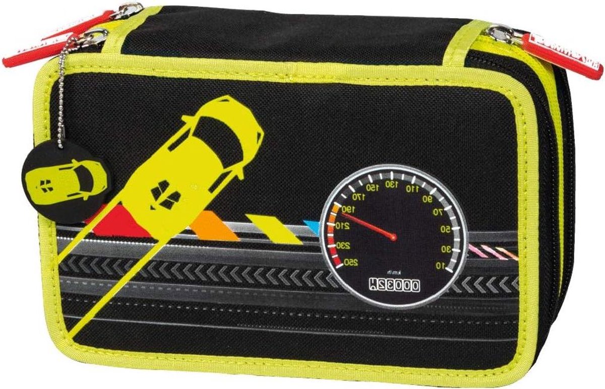 Schooletui met ritsen - Etui school - Schoolspullen organiseren - Drie aparte vakken - 195 x 135 x 7 cm