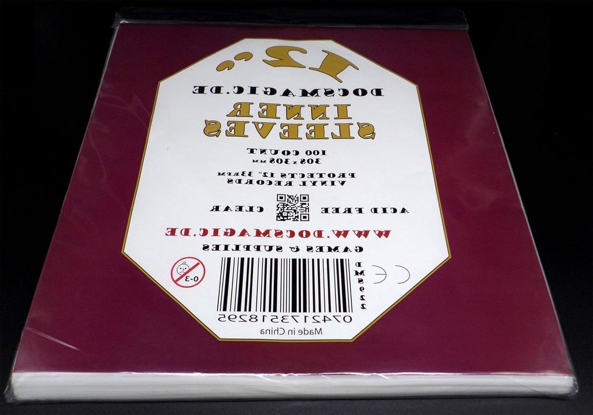 Inner Sleeves Vinylplaten - LP Beschermers - Platen Beschermen - Zuurbestendig Polypropyleen - 100 stuks - Transparant