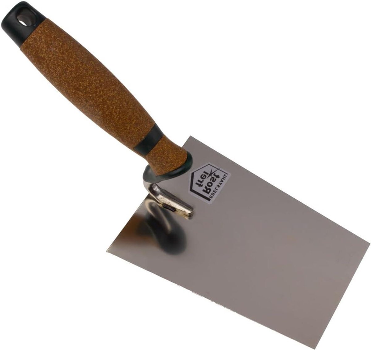 Troffel S-hals - Metseltroffel Baksteentroffel - Metselen en Tegelen - Roestvrij staal - 160 mm - Kurk