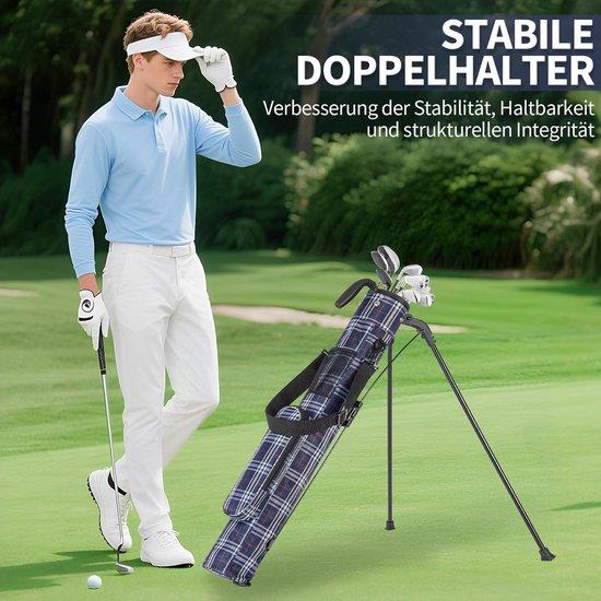 Kleine Golftas - Racketkoffer Draagtas - Sportuitrusting Vervoeren - Ultralicht Ontwerp - 87 x 20 x 10 cm - Blauw — afbeelding 4