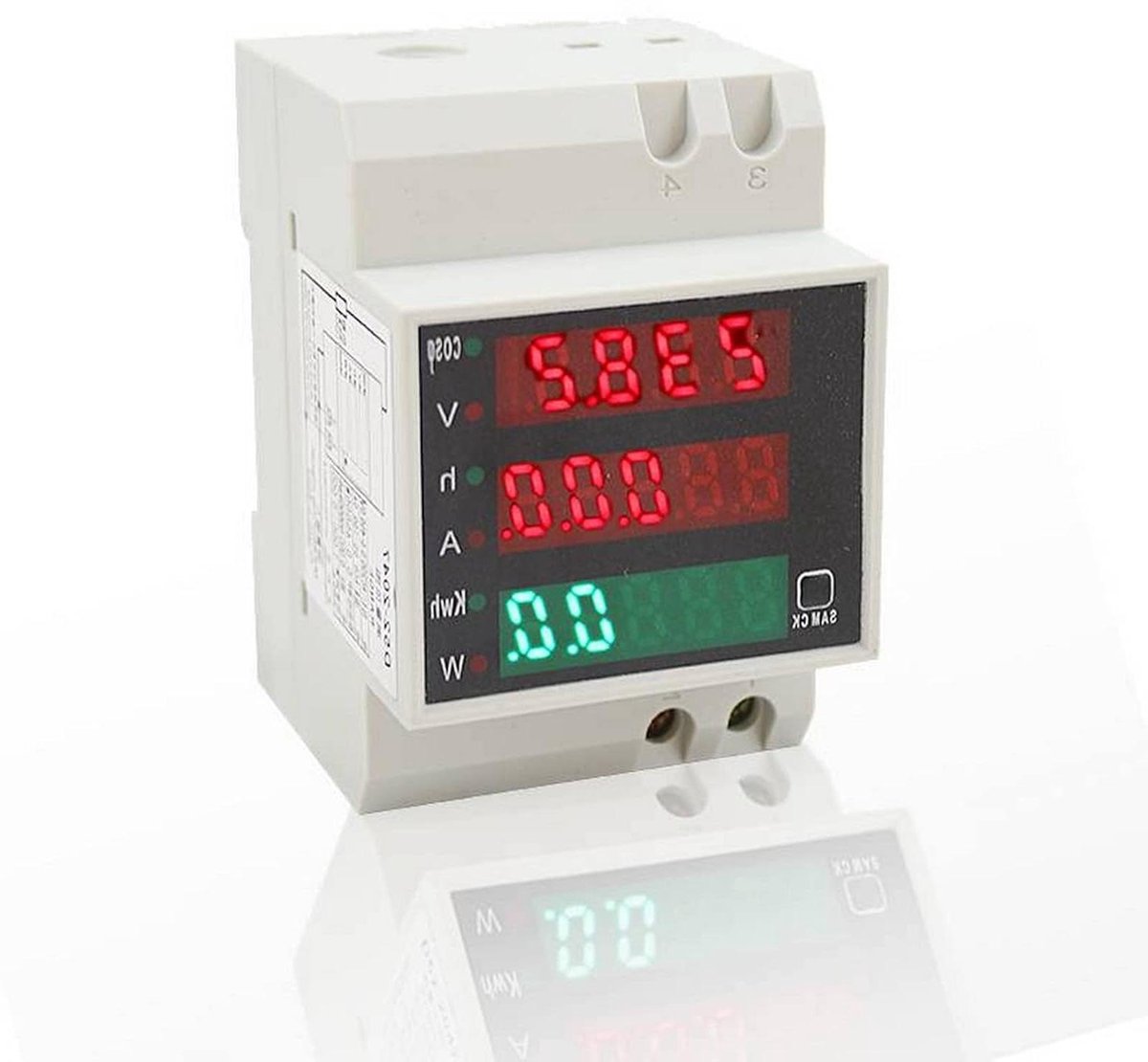 Vermogensmeter - Elektriciteitsmeter Teller - Energie Verbruik Meten - Gelijkstroom en Spanning - AC200-450V 100A - Multicolor