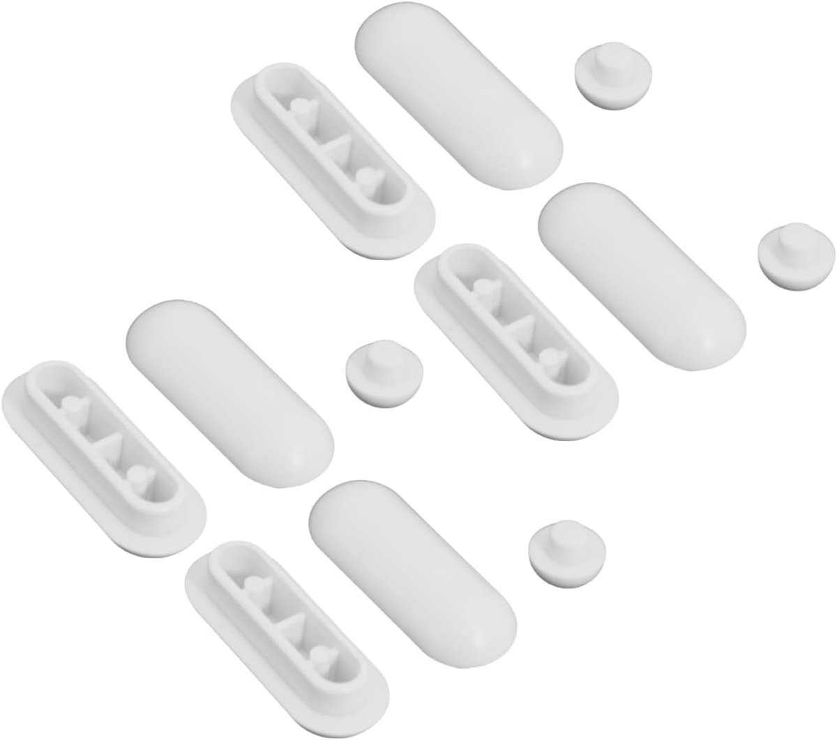 Set van 12 Universele Toiletbril Bumpers van ABS Plastic, Wit - Inclusief 8 Ringbumpers en 4 Dekbumpers voor Thuis, Kantoor en Hotel, Duurzaam en Geluidsdempend
