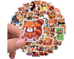 Go Go Gadget - 50 Stickers Mix Pack - Voor Fiets, Step, Laptop, Skateboard, Koffer, Helm, etc. - Bullet journal - Junk journal - Rode Panda
