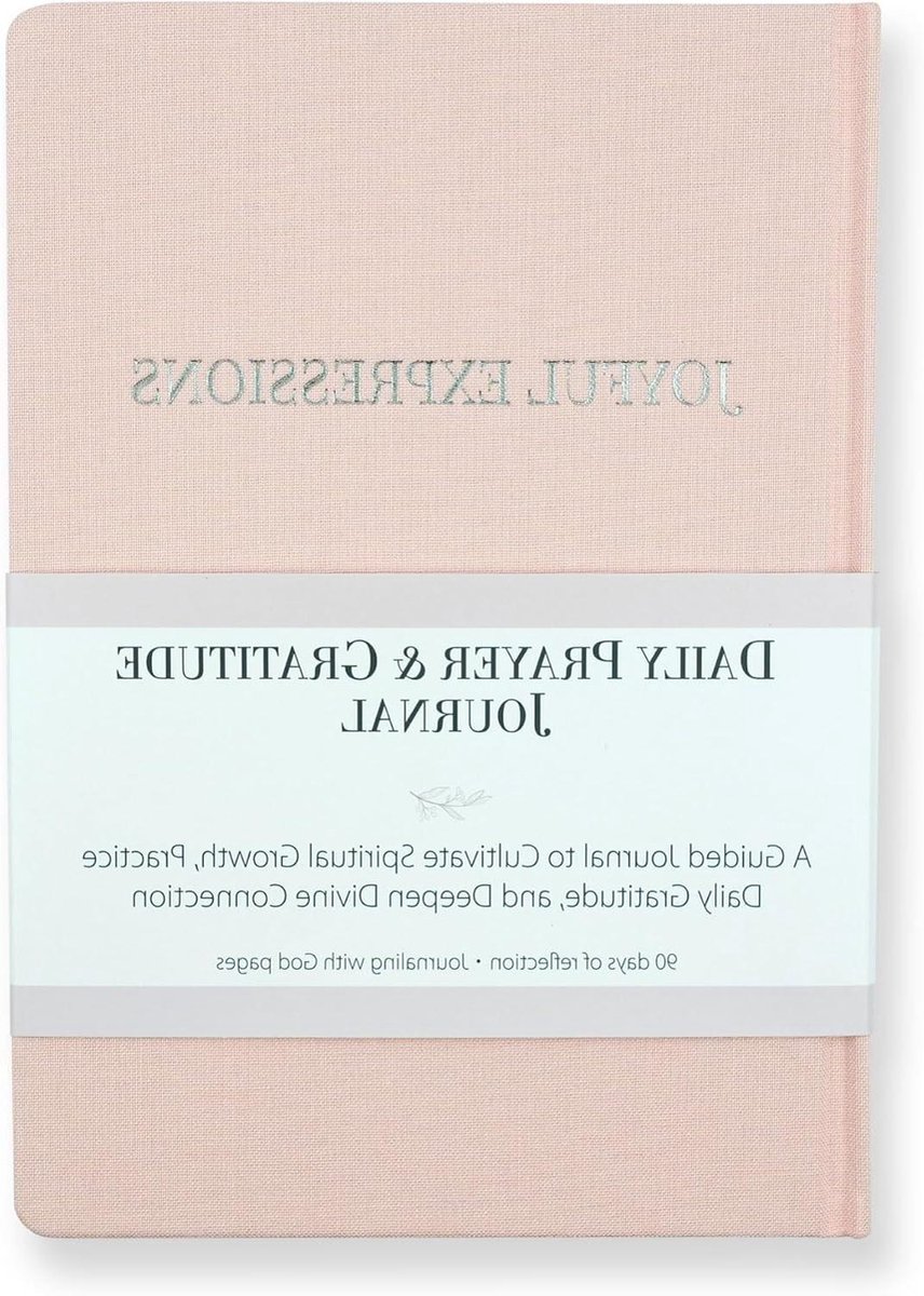 Christelijk Dagboek - Geleid Gebedenboek - Geloof Verdiepen - Dagelijkse Reflectie - A5 Formaat - Roze