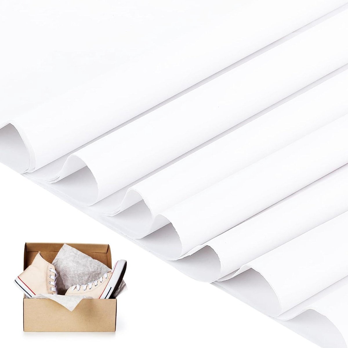 Archiefpapier - Zuurvrij papier tissue - Spullen beschermen - Licht en scheurbestendig - 61 x 91 cm - Wit