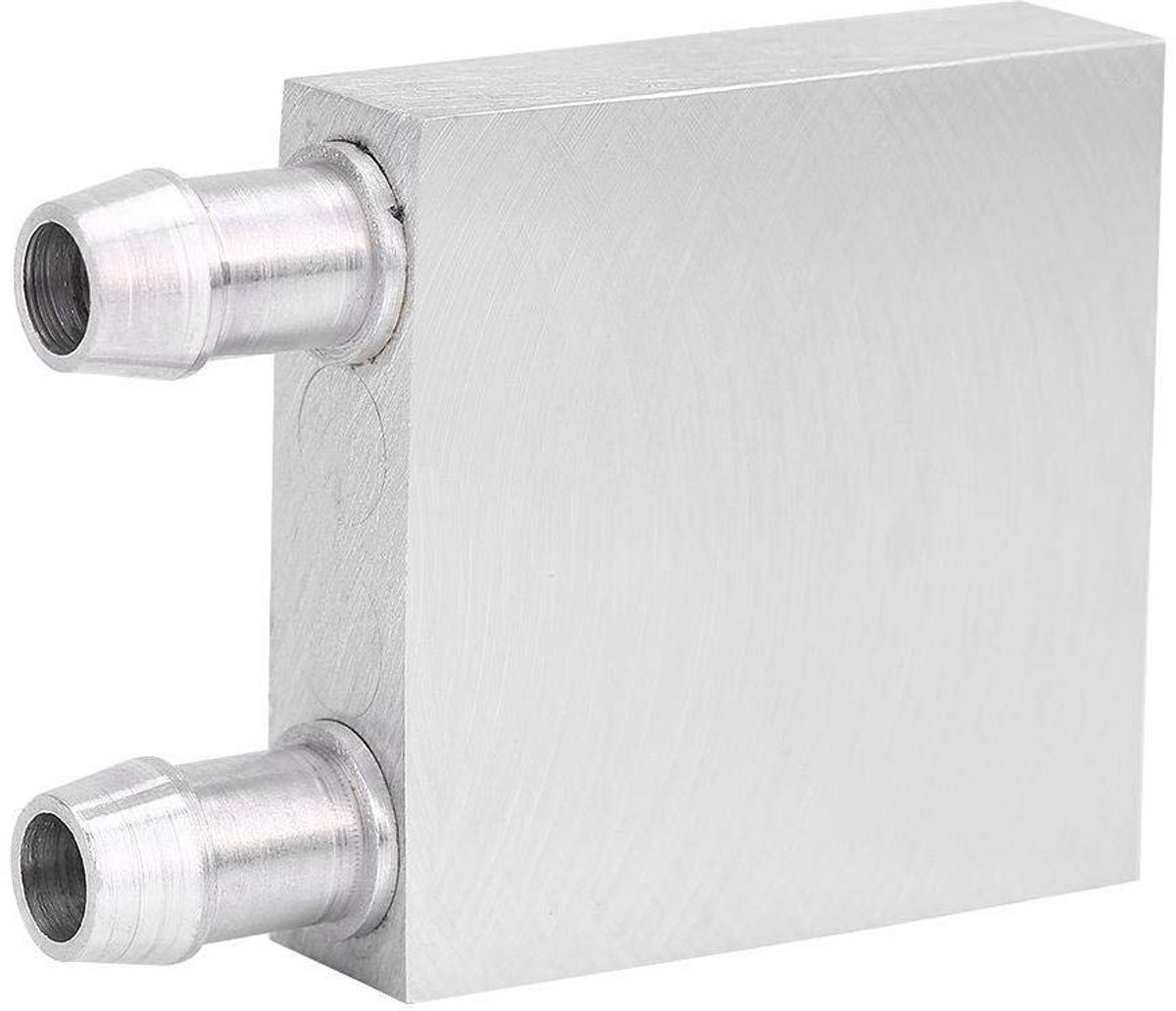 Waterkoelblok - Aluminium Koeler - Laptop Koelen - Dubbel U-vormig Waterpad - 40 x 40 x 12 mm - Aluminium