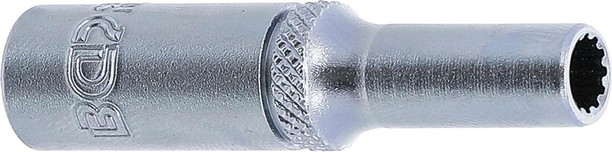 Dopsleutel Gear Lock - Multiprofiel Dop - Vastzetten Schroeven - Met Karteling - 5 mm - Mat Verchroomd