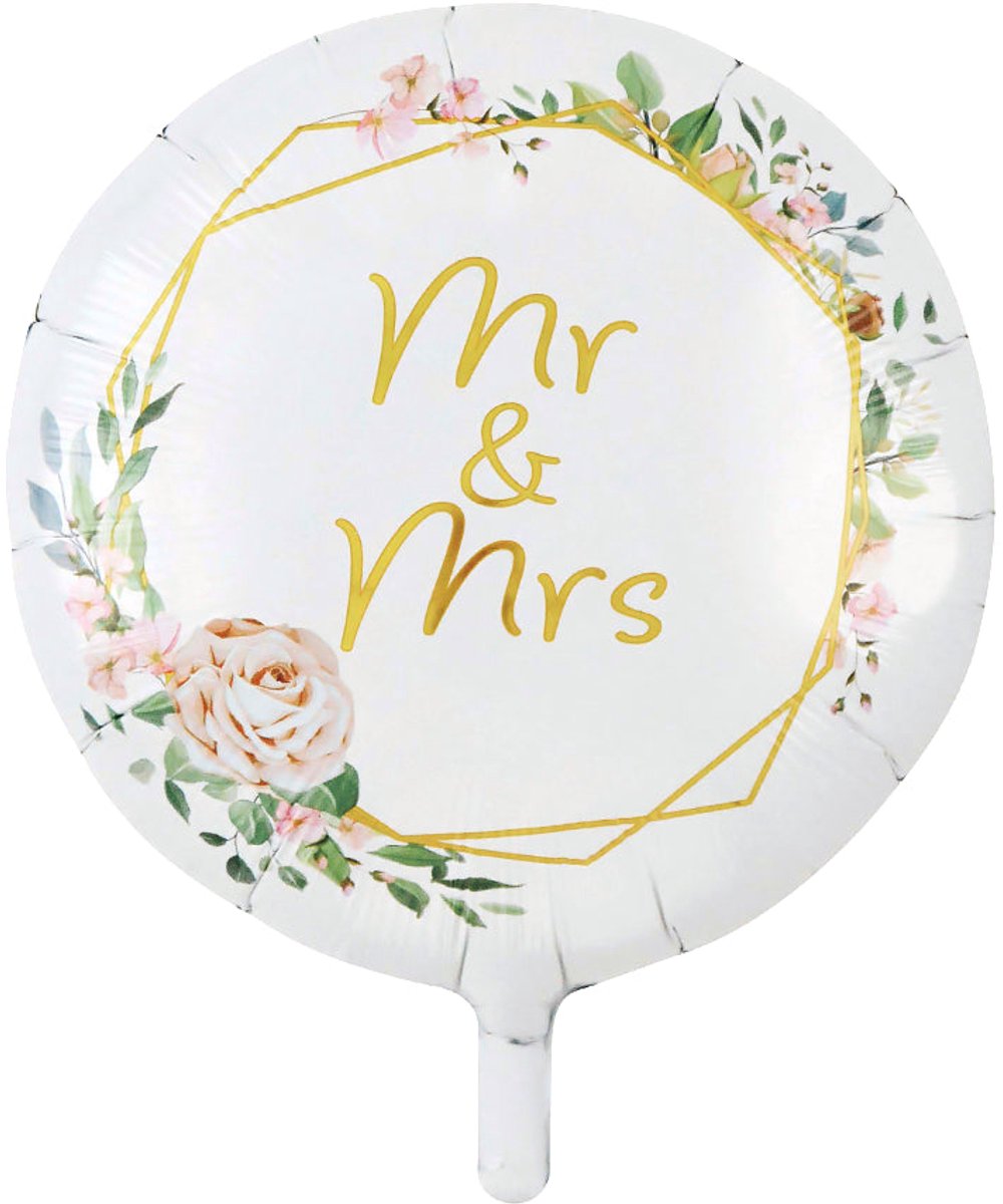 Mr & Mrs Bloemen Folieballon (46cm)