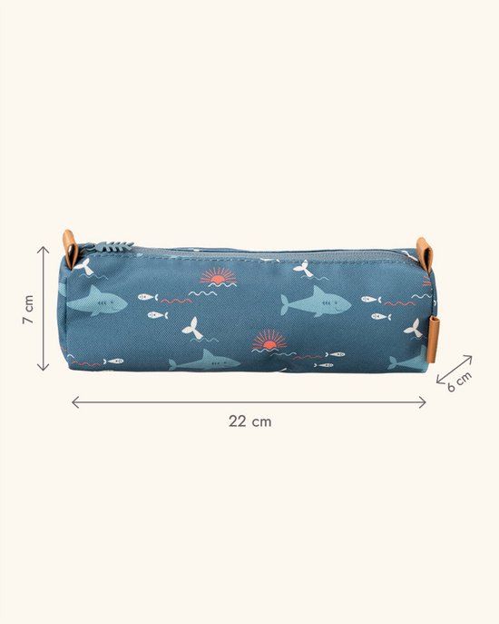 Fresk Étui Garçons – Trousse déperlante - Trousse scolaire - Pot à crayons pour enfants - Fournitures scolaires - - Bleu - Shark