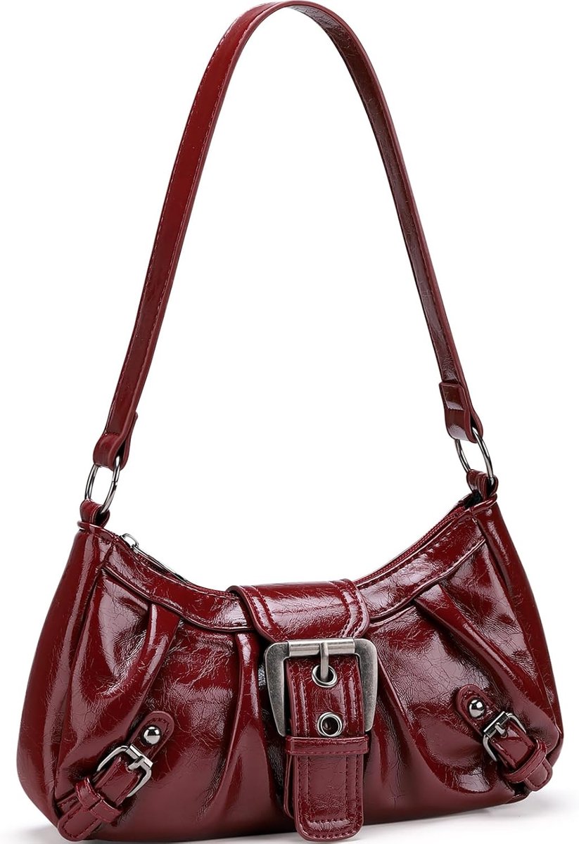 JeiibrZui Vintage Collectie Dames Schoudertas - 28x20x10 cm - 1 Stuks Multifunctionele Hobo Tas met Rits - Zwart