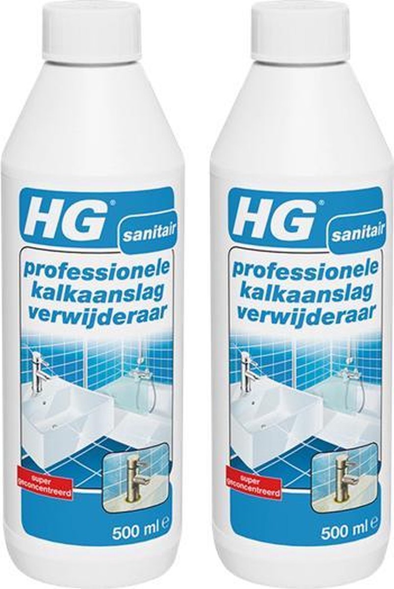 Bol.com HG professionele kalkaanslag verwijderaar Dé professionele ontkalker 500 ml - 2 Stuks ! aanbieding