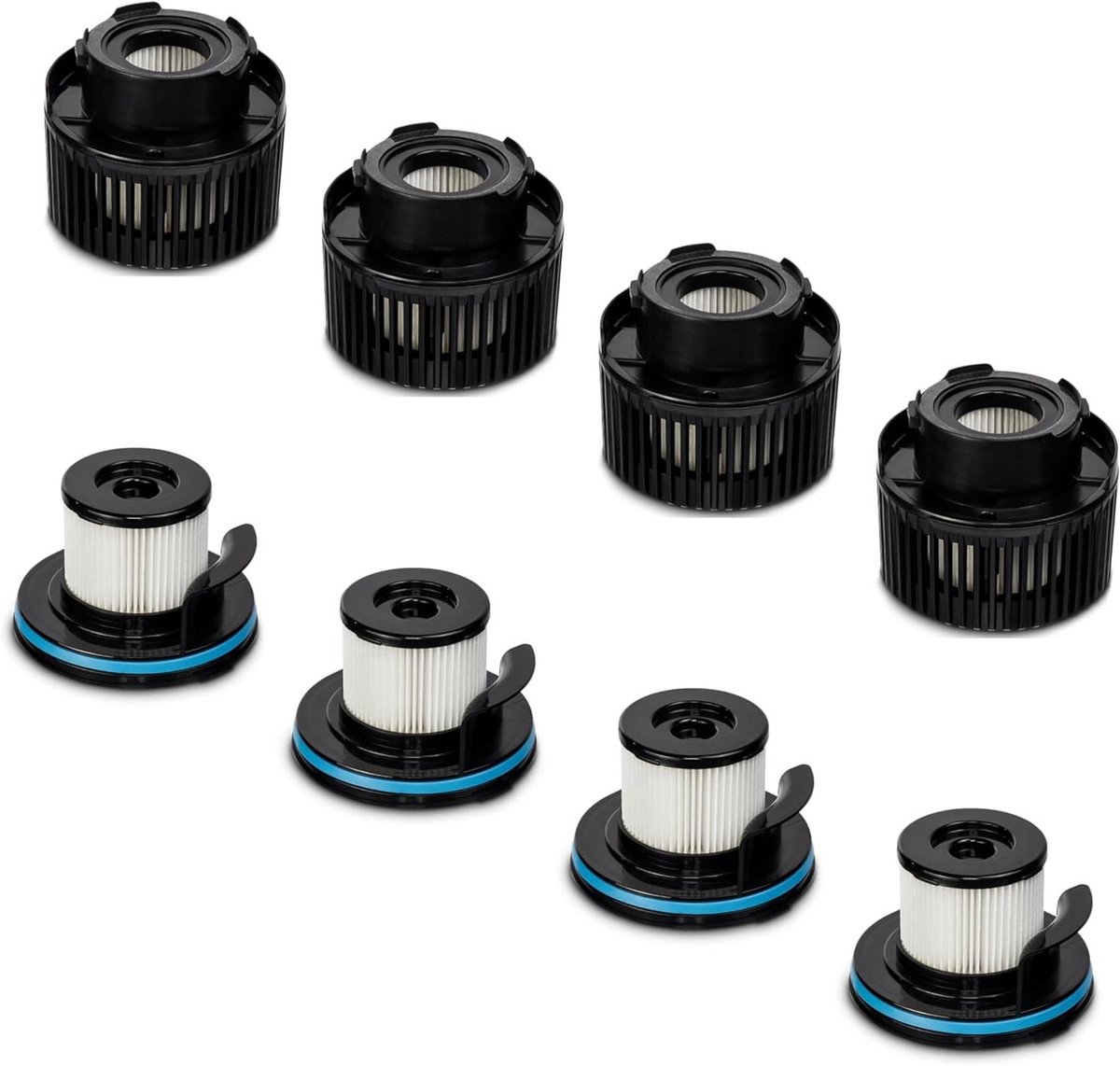 Stofzuigerfilters Set - Reserveonderdelen - Stofzuiger Onderhoud - 4 Interne & 4 Externe - 8 Stuks - Veelkleurig