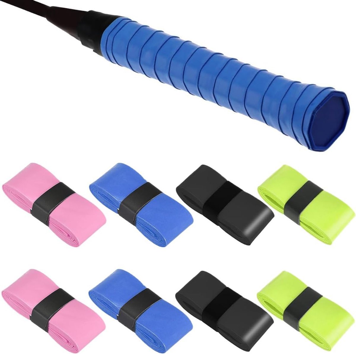 Gripbanden voor Tennis en Badminton Rackets - 8 Stuks, Adhesieve Grip Tape voor Verbeterde Controle en Comfort