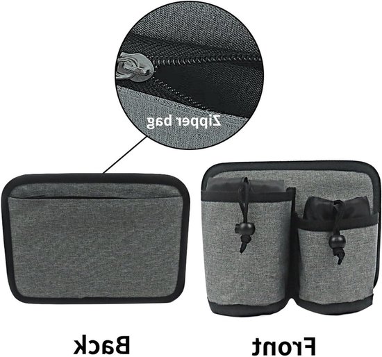 Verstelbare Luggage Cup Holder Sleeve met Divider voor Flessen en Koffers - Ideaal voor Reizigers en Stewardessen, Grijs — afbeelding 3