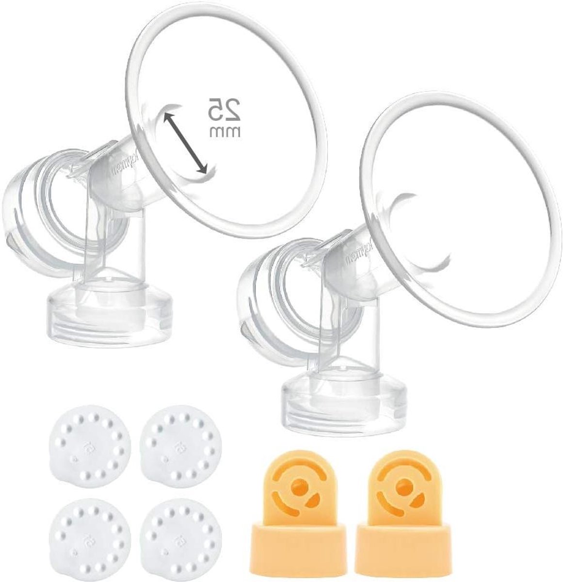 Borstkolf Accessoires - Borstschild Membraan - Comfortabel Kolven - Eendelig Ontwerp - 25 mm - Transparant