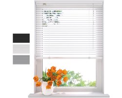 Aluminium Jaloezie - Raambekleding - Lichtregulatie - Vochtbestendig - 120 x 250 cm - Wit