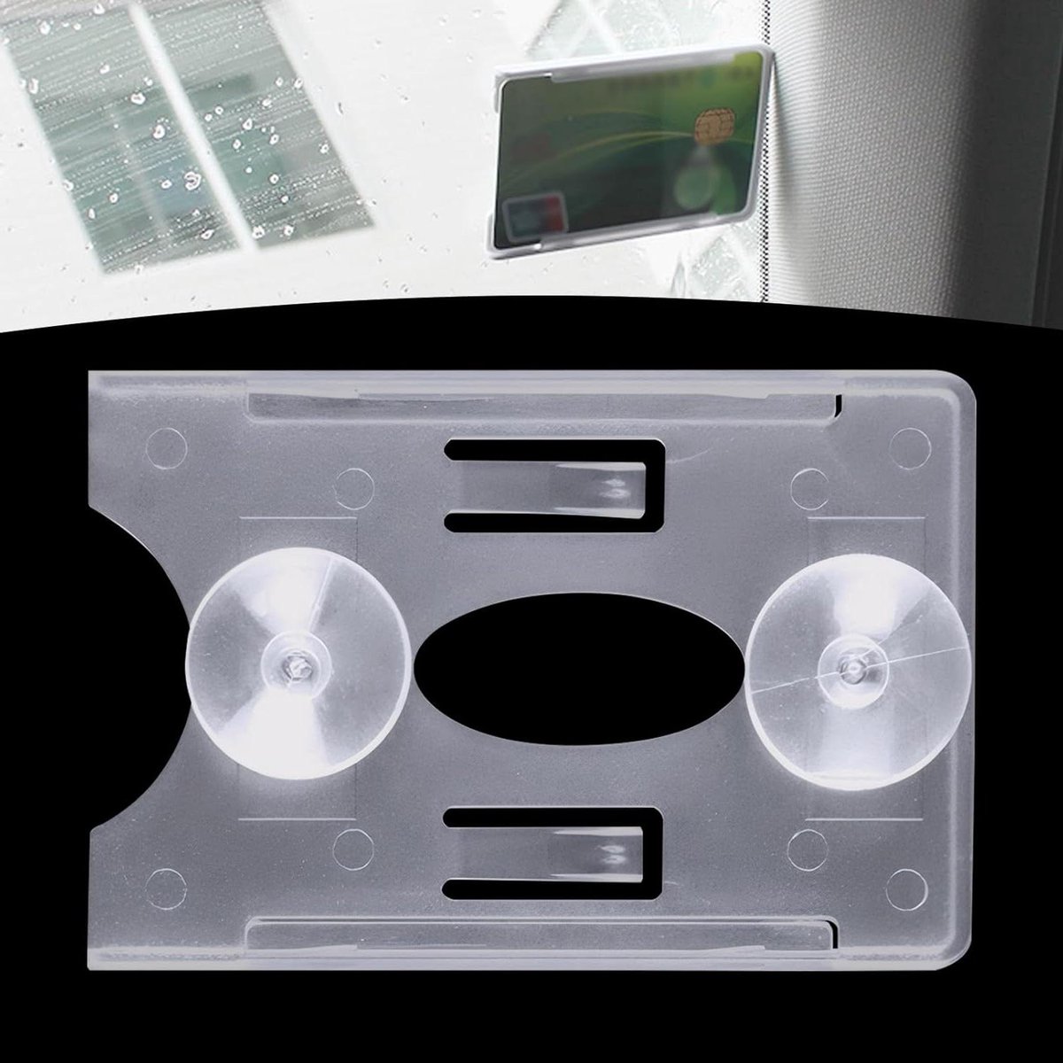 Voorruit Trim Clip - Zuignap Houder - Bevestigen Accessoires - Waterdicht Duurzaam ABS - 3.54 x 2.36 inch - Transparant