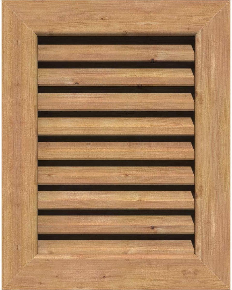 Ventilatiepaneel Hout - Gevelopening Paneel - Huis Ventilatie - Met Insectenwering - 40 cm x 65 cm - Rood Ceder