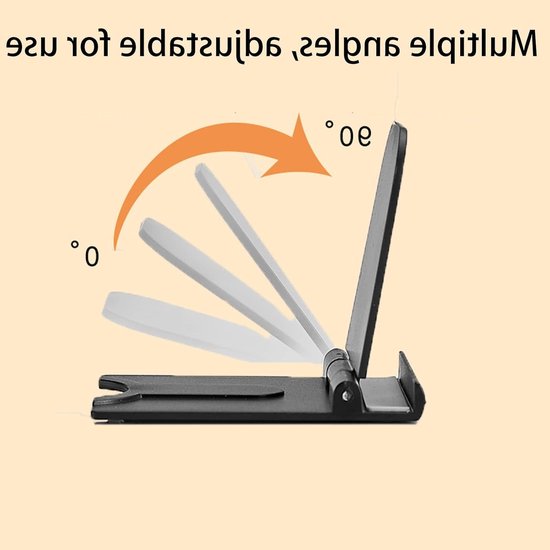 Set van 4 opvouwbare telefoonhouders met meerdere verstelbare hoeken, geschikt voor smartphones en tablets van 4-9,7 inch, ideaal voor thuis en op kantoor — afbeelding 5