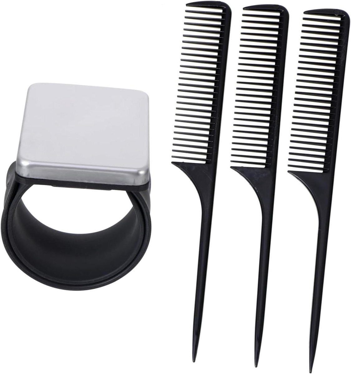 Kam Set Magnetisch - Haar Styling Accessoires - Haar Kapsels Maken - Polsband Houdt Spelden - 25.5 cm - Zwart