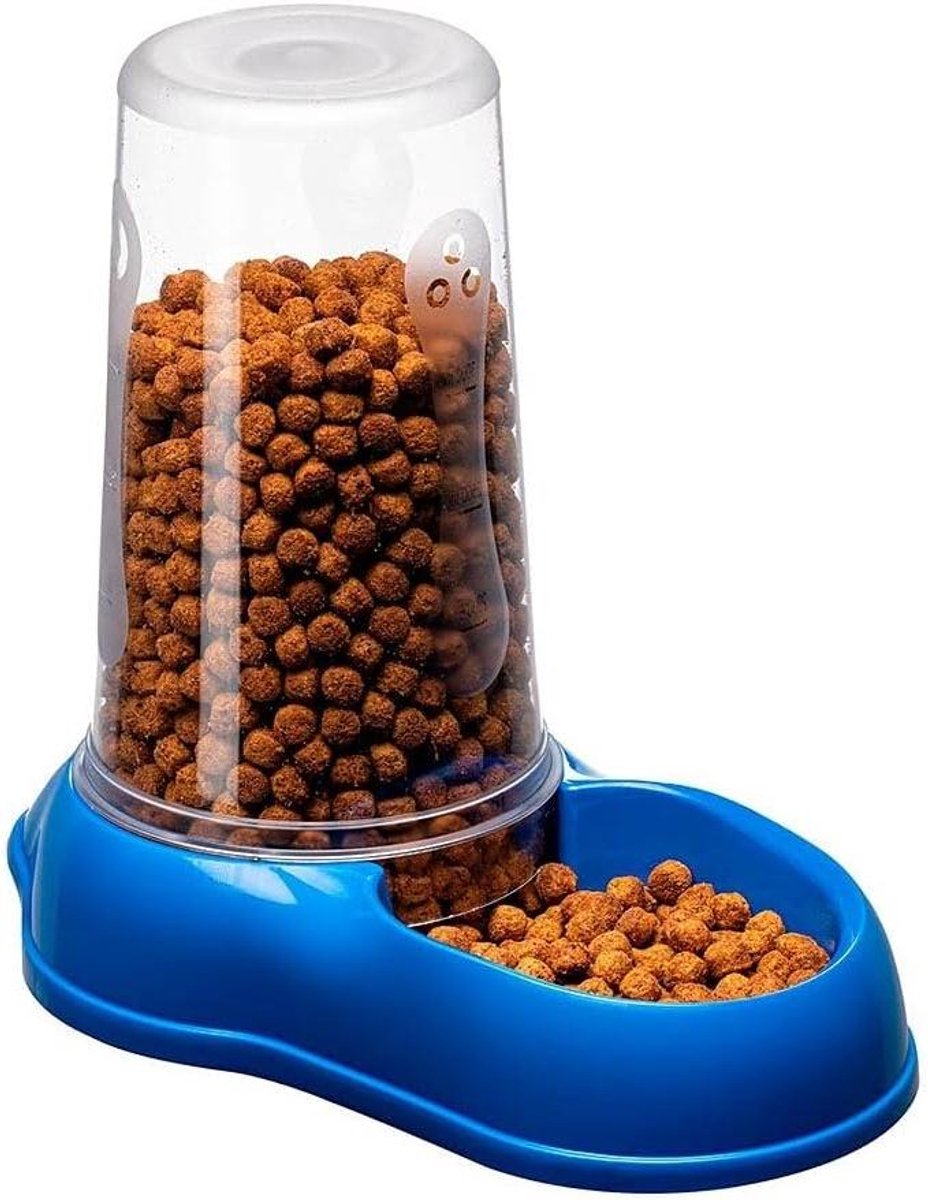 Honden voerdispenser - Waterbak - Voeding geven - Antislip bodem - 3 Liter - Blauw