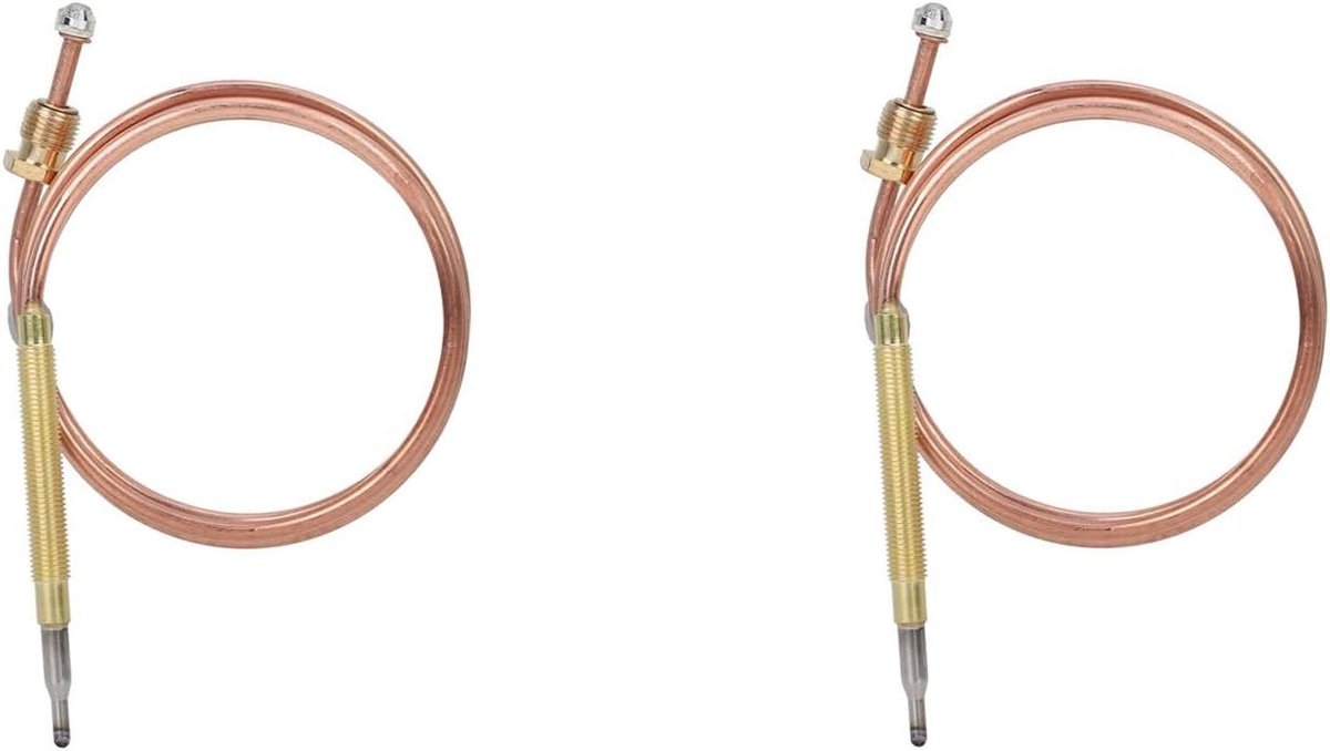 Thermokoppel Vervangingsset - Gasklep Onderdelen - Temperatuur Detectie - Veiligheid Magneetventiel - 900 mm - Zilver