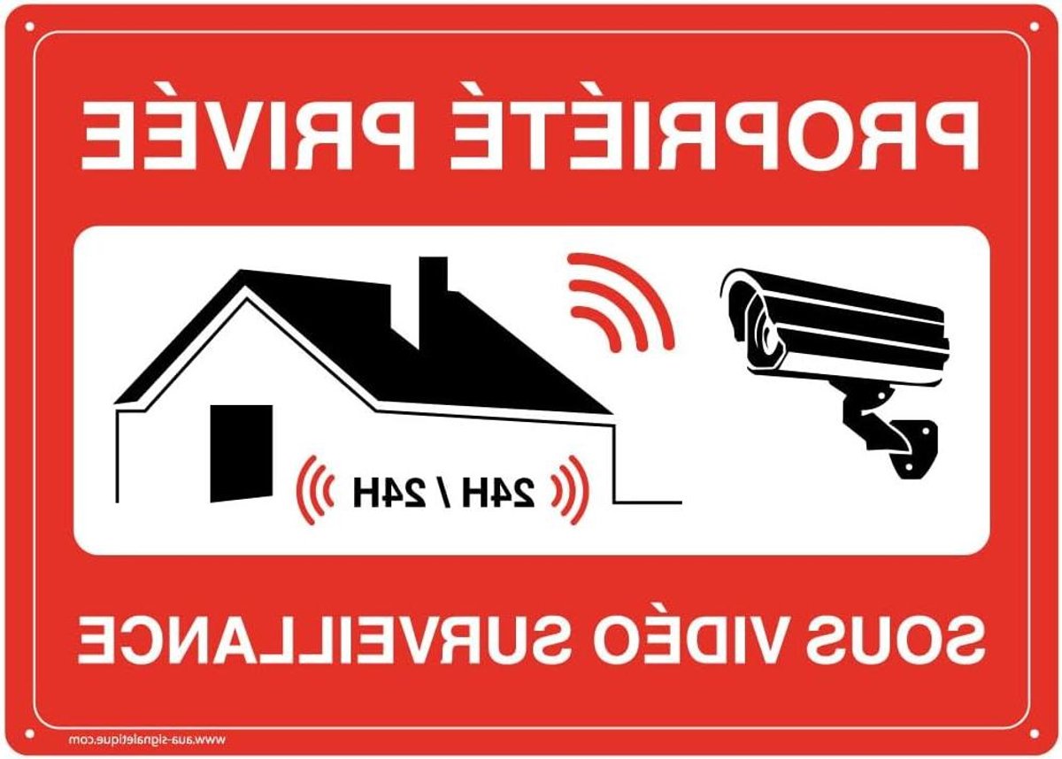 Veiligheidsbord - Waarschuwingsbord - Toezicht Melden - Voorgeboorde gaten - 210 x 150 mm - Rood