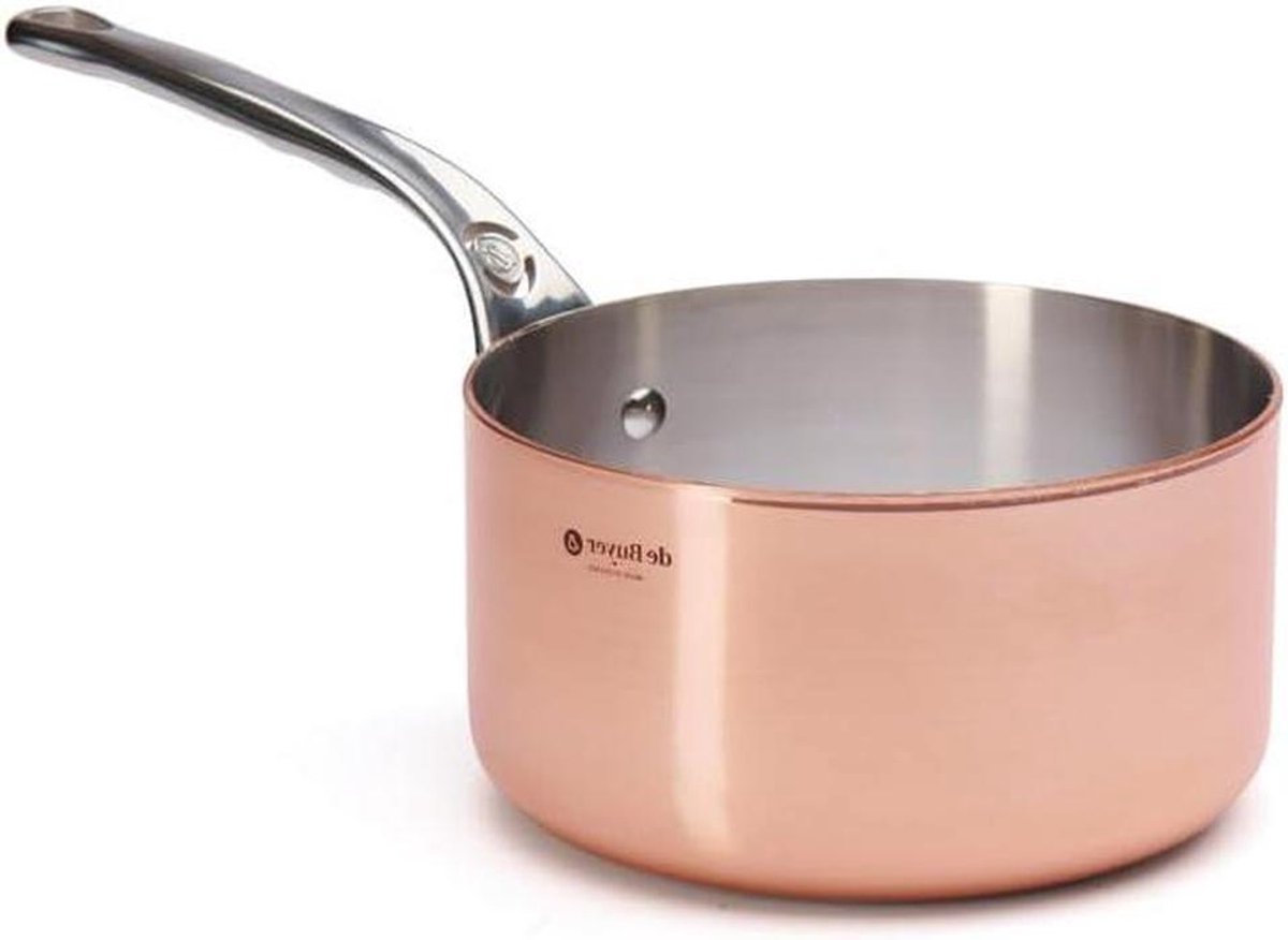 Braadpan - Kookpan - Lange Garing - Koperen Buitenkant - 20 cm - Bruin