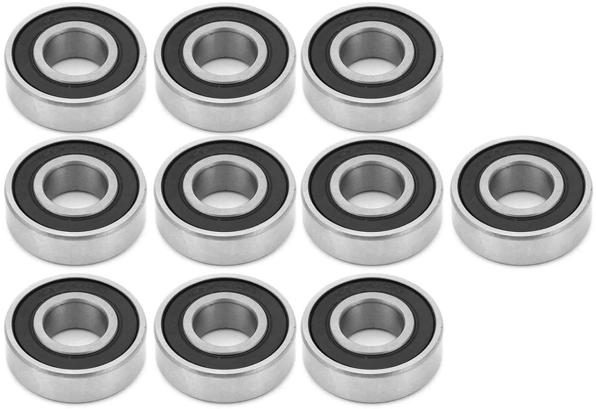 Kogellagers Set - Lagers Staal - Machine Onderhoud - Hoge Kwaliteit Staal - 10 Stuks 15mm - Zwart