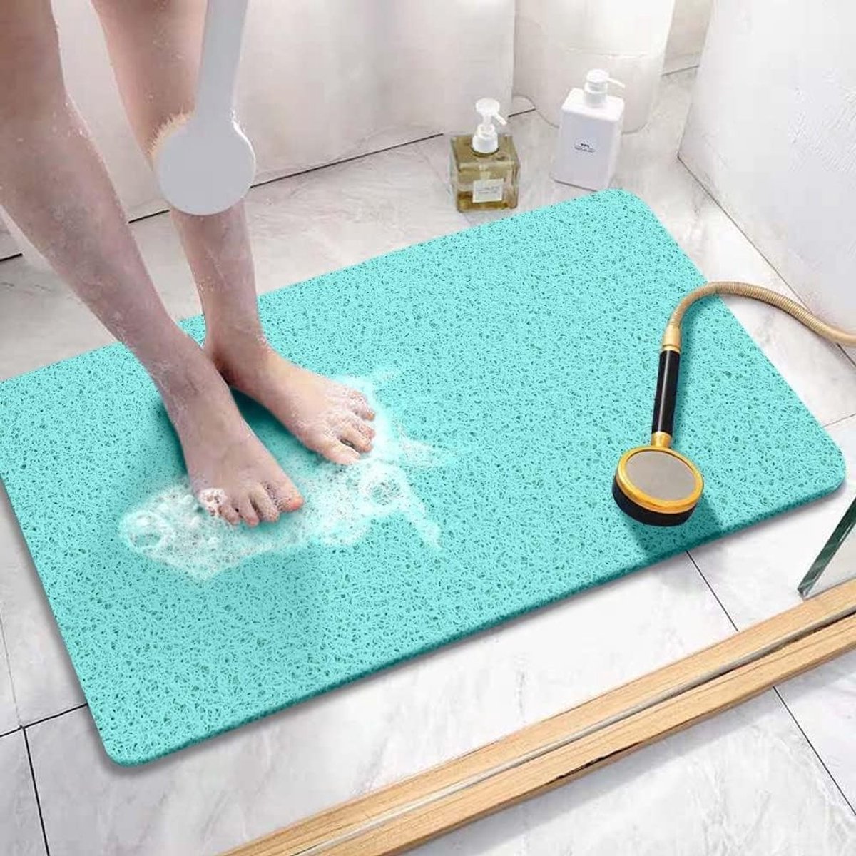 Antislip Badmat van Rubber 60 x 40 cm, Extra Zacht en Schimmelbestendig, Machinewasbaar vo