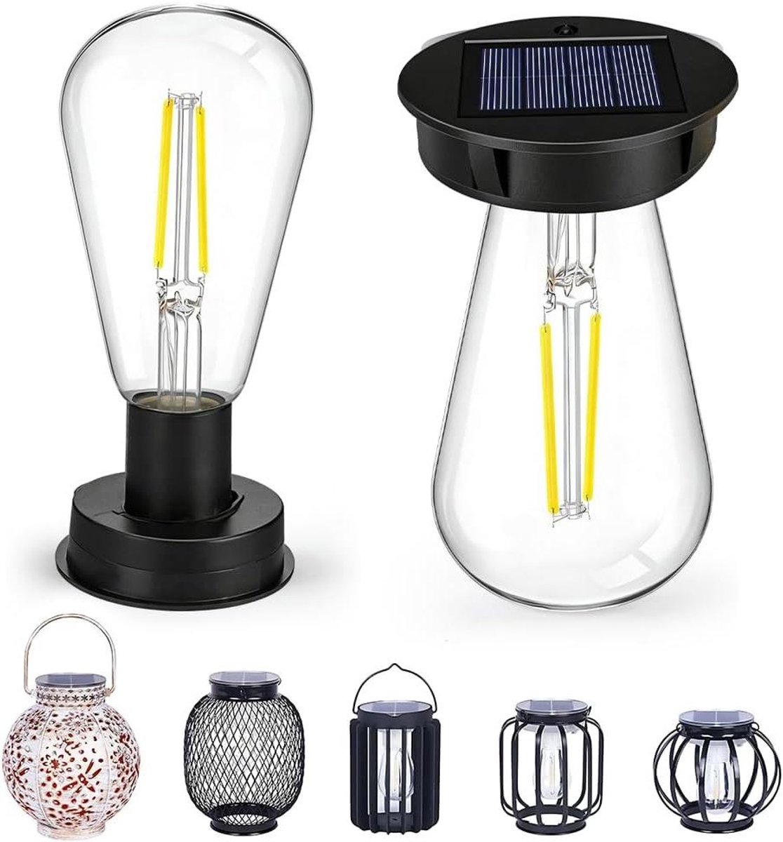 Zonnelamp Vervanging - Solar Lamp - Tuin Verlichten - Transparant Ontwerp - 7 cm Diameter - Transparant