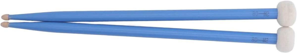 Drum Mallets - Percussie Stokken - Muziek Maken - Antislip Esdoorn Handgreep - 2 Stuks - Blauw