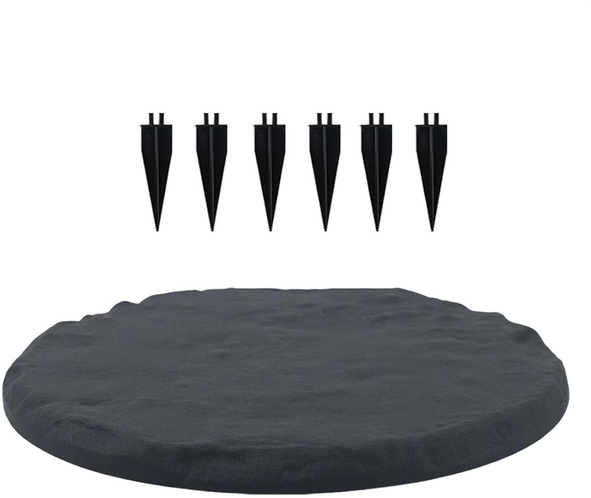Tuinstenen, decoratie voor tuin en aarde, set met haringen voor stenen buiten, voor tuin, terras, zwembad, speelplaats buiten